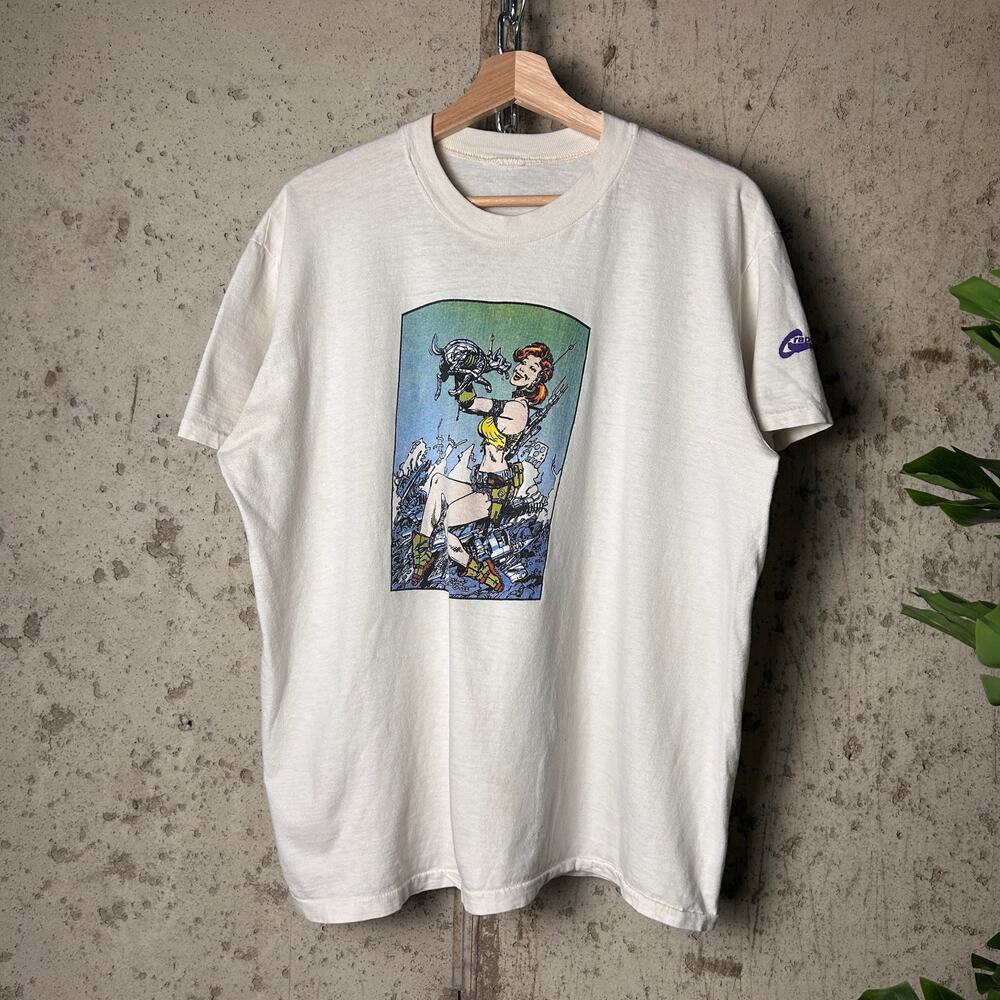 RARE Moebius Graphitti Comics DC 80s Jean Giraud Single Stitch Shirt Large